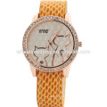 Vogue cartoon photos diamond dial girl latest hand watch